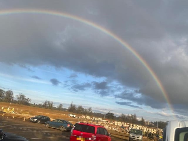 This dramatic rainbow picture was taken in Sywell.