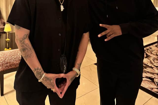 JJ Savani alongside International Music Artist Neyo