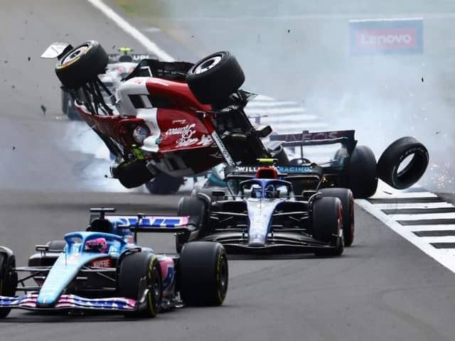 Zhou Guanyu's crash at the start of Sunday's F1 Grand Prix meant cars had slowed down by the time protesters entered the track