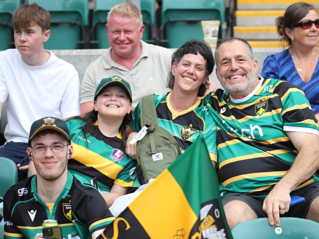 Saints fans at Twickenham on Saturday June 20