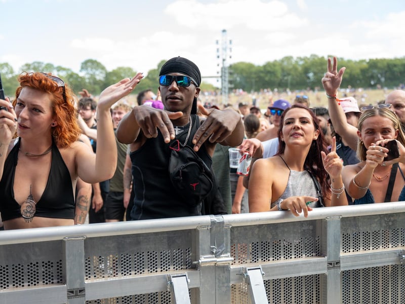 Fans watching acts perform at Tribes Unite at The National Bowl in Milton Keynes on Saturday, August 9, 2025. Photo by David Jackson.