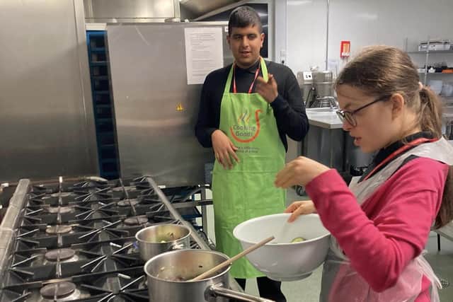 The food they make during the hour-and-a-half weekly sessions not only allows them to master simple skills, but is taken home to be enjoyed by their families.