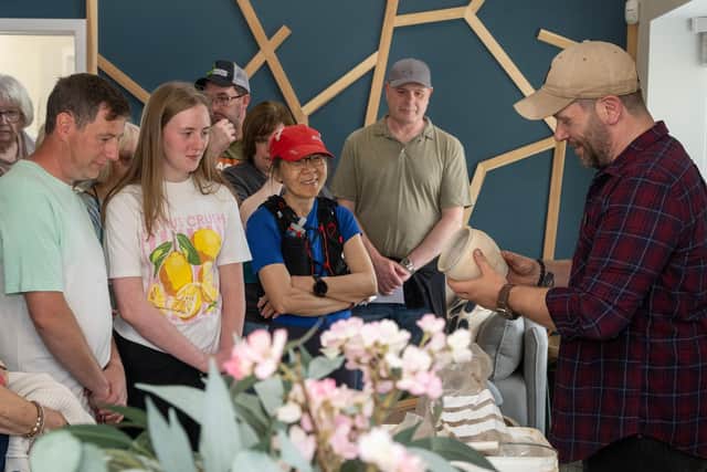 An exhibition of Roman finds and artefacts was held at Davidsons Homes’ show home at Kirby Woodlands after the walk
