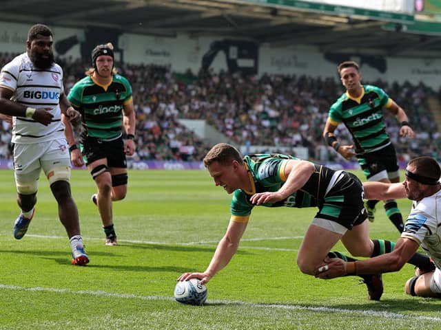 Fraser Dingwall scored for Saints against Gloucester (photo by David Rogers/Getty Images)