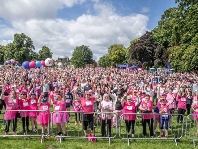 Abington Park turned pink on Sunday July 14 for the 3k and 5k Race for Life events.