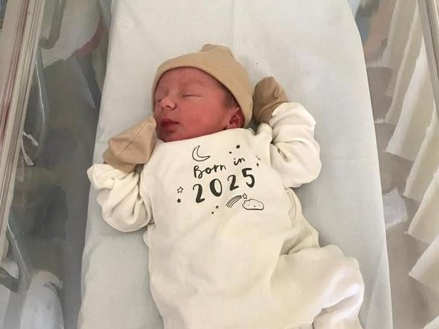 Elliot George born 10.09am on April 4, weighing 7lbs 8oz.