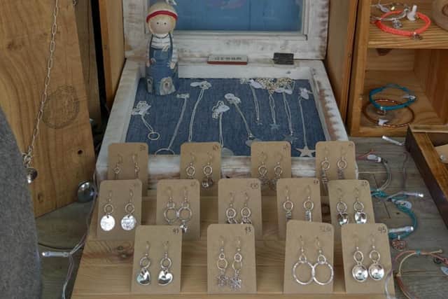 The business owner likes to predominantly use sterling silver, but mixes it up with copper, sea glass and the odd splash of gold.
