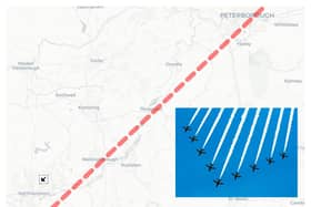 The Red Arrows are due to pass over Northamptonshire / IMG