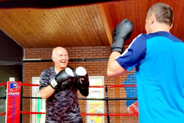 Piotr has attended weekly boxing sessions at the Frank Bruno Foundation for more than a year to help his mental health.