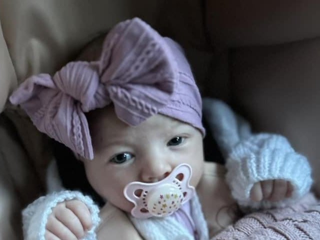Esmai Cynthia born 12:59pm on January 7 at Northampton General Hospital, weighing 6lbs 1oz.