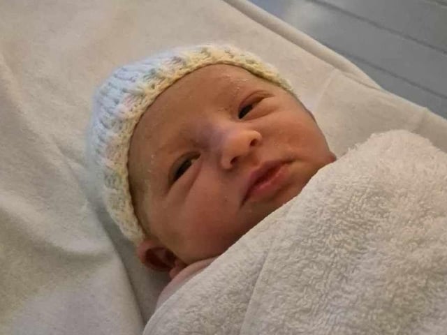 Evie Patrica born at 5.27am on June 8 at Northampton General Hospital, weighing 6lbs.