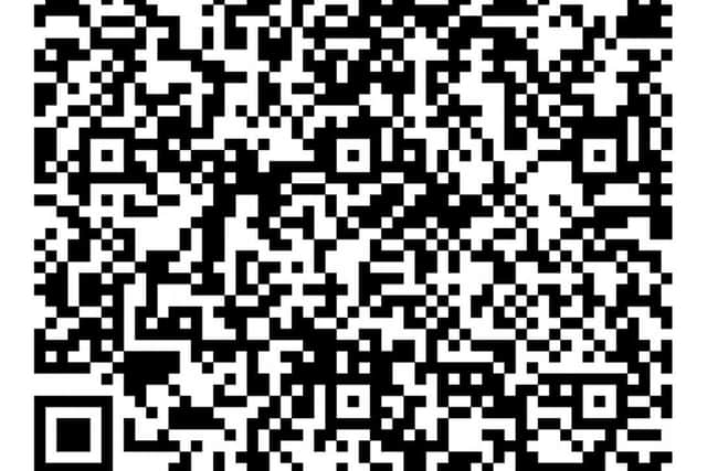 QR code to donate directly to the crowdfunding page.