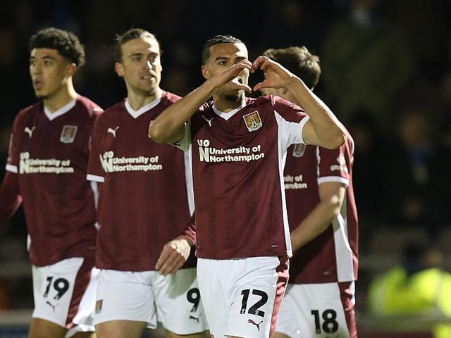 Gave Cobblers the ideal start with a fabulous volley at the back post to become the 15th different player to score this season. Looked as sharp and as crisp as anyone on the pitch before trudging off late on. In a game desperately lacking quality, he provided the best moment... 8 CHRON STAR MAN