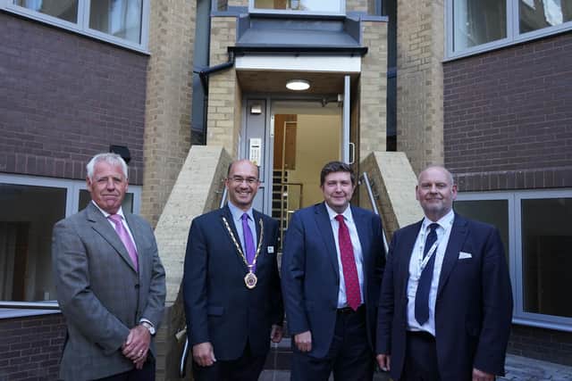 Andrew Lewer MP (centre right) opened Beaumont House on Wednesday (August 31)