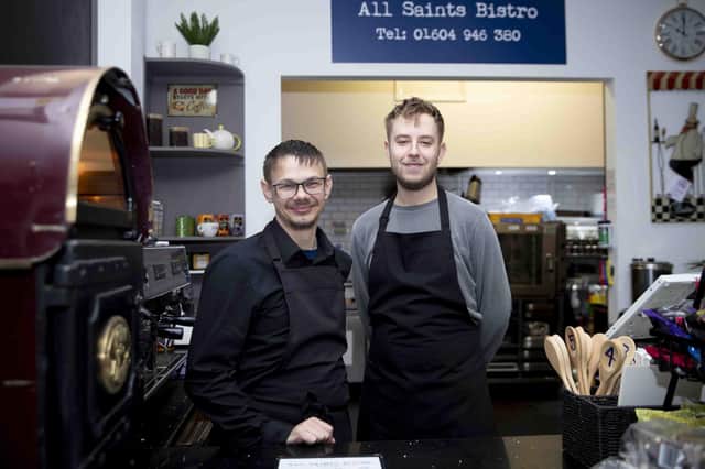 (Left to right) All Saints Bistro leaseholder, Craig Ryan, and Connor Fleming.