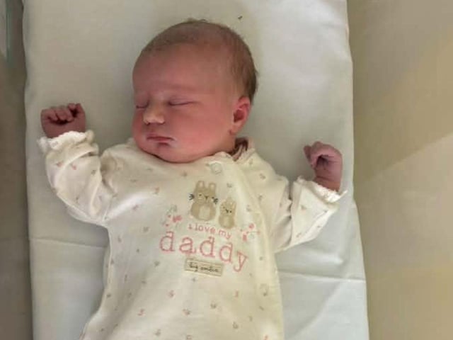 Amelia Lily was born at 1.39pm on August 27 at Northampton General Hospital, weighing 7lbs 4oz.