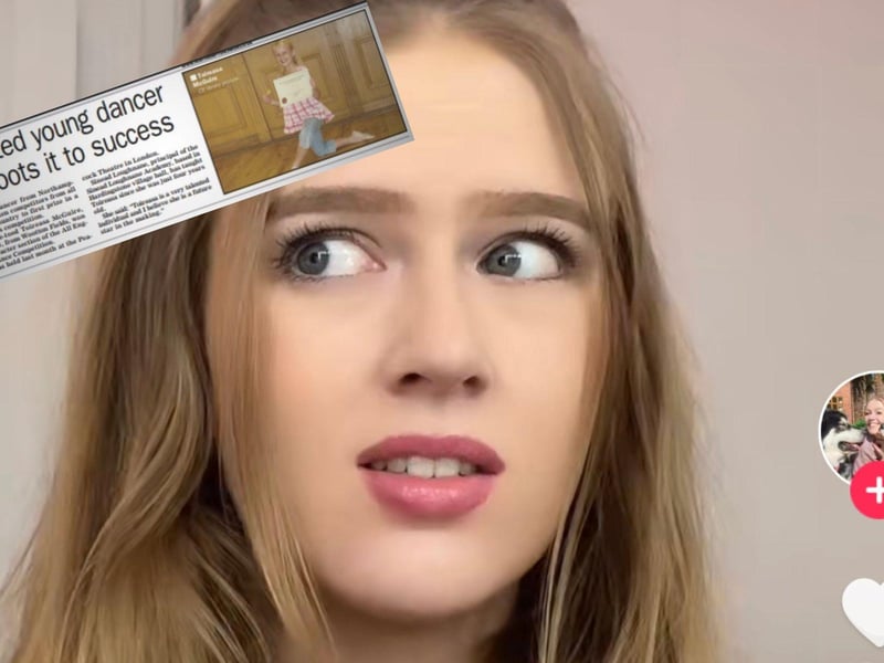 Trained dancer Tessa Bear AKA Toireasa McGuire from Wootton Fields posts relatable content, dancing and singing videos to TikTok. She's just 22 but has amassed 6.1m followers. She attended Sinead Loughnane Academy as a youngster and appeared on our pages several times.