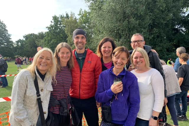 Chris with close friends from Wootton Road Runners.