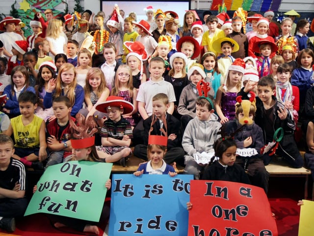 Dress Rehearsal at Ecton Brook Primary School, Northampton