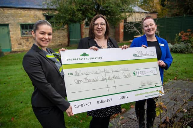 DWSM - SGB-24151 - (L-R) Alex of David Wilson Homes with Zoe and Rachel of NDAS