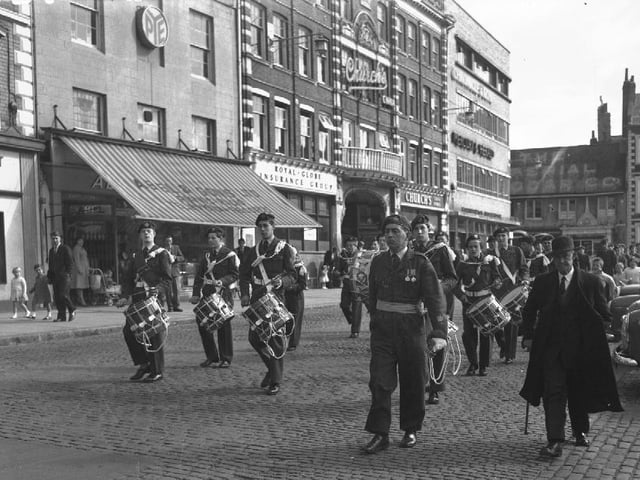 Air Training Corps parade on Northampton Market Square, September 16, 1962