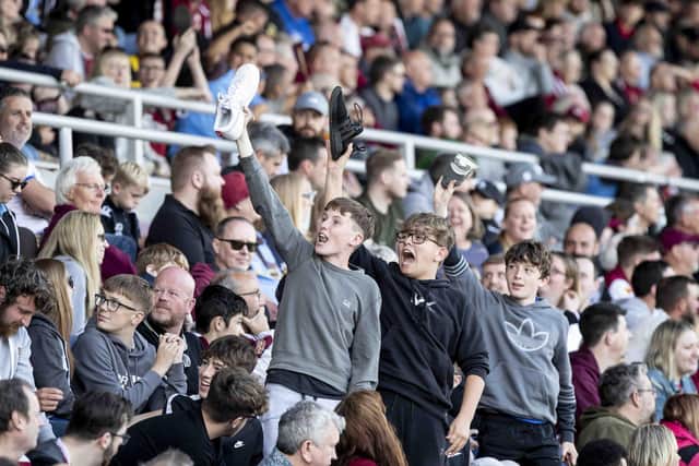 Cobblers fans at Sixfields