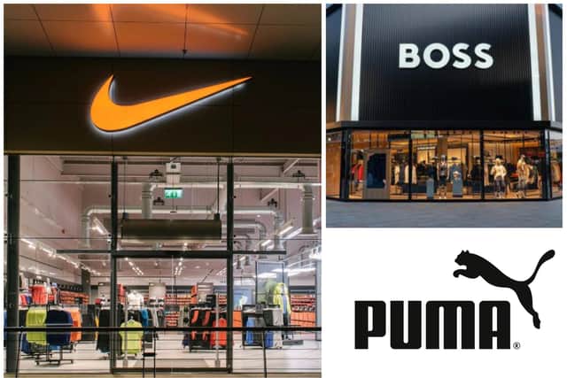 Three Northampton men have been sentenced for stealing clothes worth more than £1,100 from Huge Boss, Nike and Puma stores in an outlet shopping centre