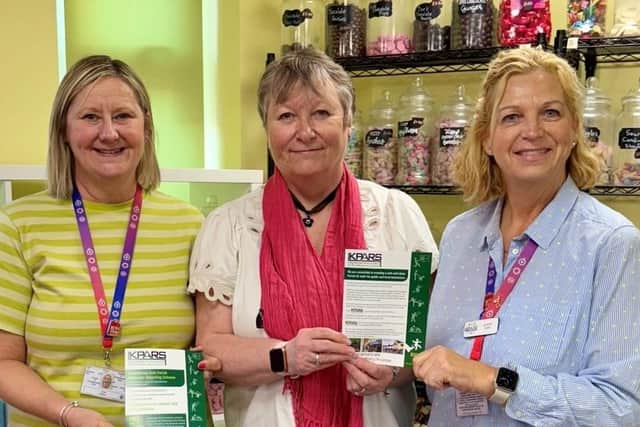 Jenni and Ali from the NBCP with Trudy (centre) from The Place to Bee.