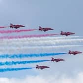 Red Arrows flyovers have become must see events — even when they're in transit without their trademark red, white and blue smoke