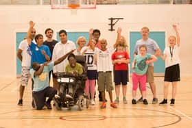 People who have a disability enjoying sport.