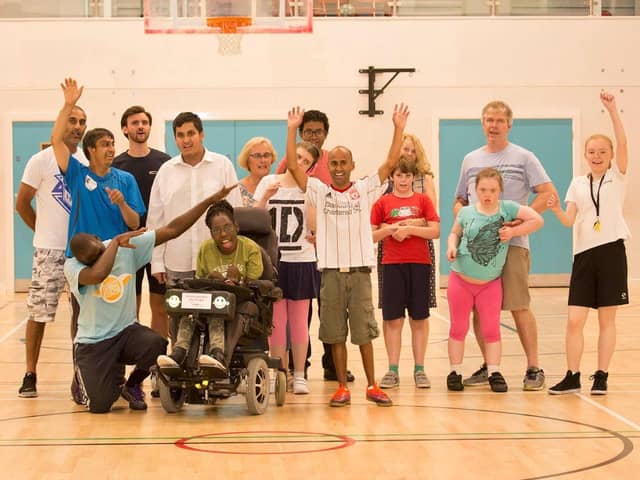 People who have a disability enjoying sport.