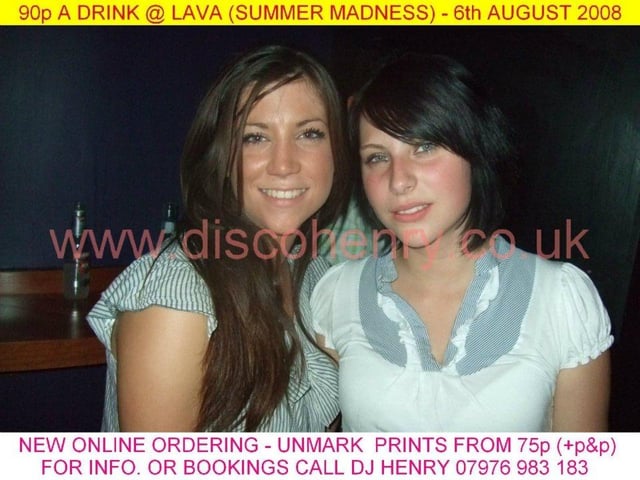 Nostalgic pictures from a 90p a drink night out at Lava in August 2008