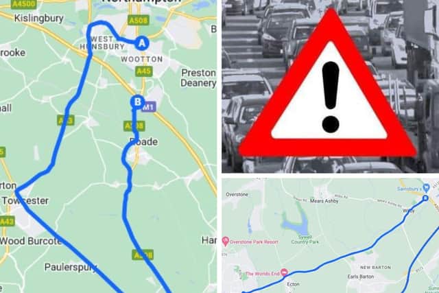 Diversions will be in place while an LED upgrade takes place on the A45 between Brackmills in Northampton and Raunds