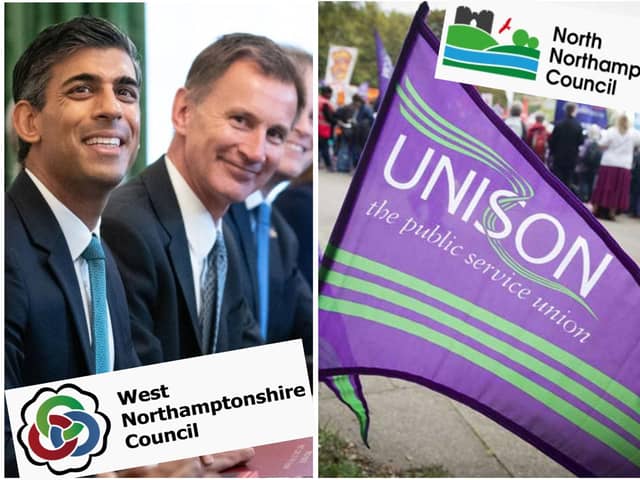 Public service union UNISON warns Northamptonshire councils face £40 million deficits next year — but that figure could grow after Chancellor Jeremy Hunt's budget