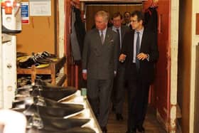 King Charles visited Crockett & Jones shoe factory, located in Perry Street, in 2013. Photo: Sharon Lucey.
