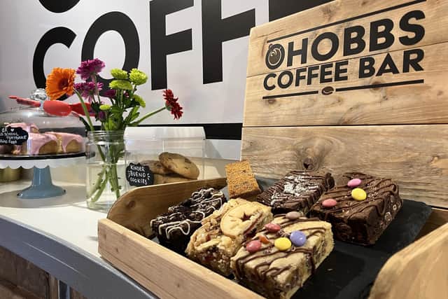 The cakes available at Hobbs include blondies, brownies and caramel bars and are all worth a visit to try