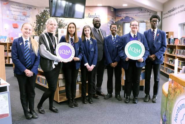 Student Leaders pictured with Director of Character and Inclusion Lead, Mr Carlington Anderson