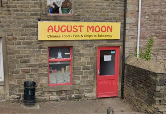 August Moon, 32 Market Street, Chapel-en-le-Frith, High Peak, Sk23 0HY. Rating: 4.4/5 (based on 55 Google Reviews). "Love this little Chinese chippy. Always busy, always clean and tidy. Plus, great food."