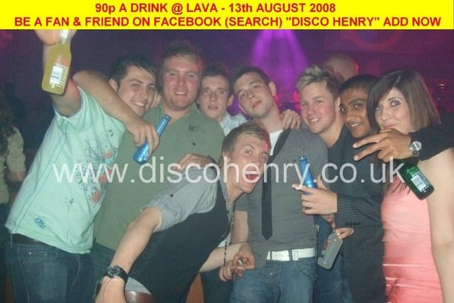 Nostalgic pictures from a '90p a drink' night out at Lava in town