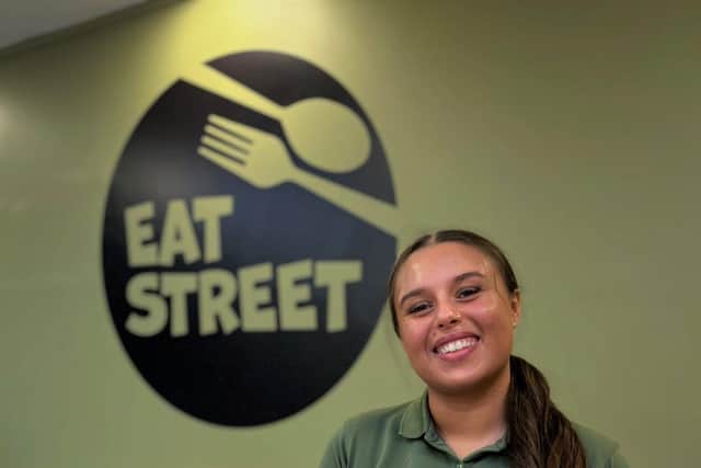 Alana, works in the hospital restaurant Eat Street
