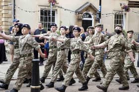 A parade made its way through Northampton town centre to mark the day. Entertainment followed.