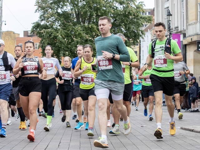 Hundreds of runners took part in the half marathon around the town on Sunday September 14.