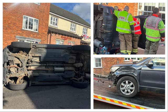 The crash on Welford High Street.