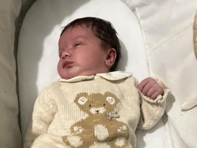 Florence Victoria born on October 1 at Kettering General Hospital, weighing 8lbs 10oz.