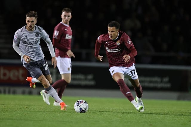 The driving force behind Town's fast start and he seemed to cover so much ground in the opening 20 minutes. Landed on second balls, played quickly and played forward and harried opponents out of possession. Helped drag Cobblers up the pitch when they came under mounting pressure in the second half... 8