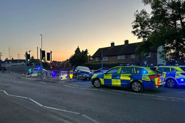 Pictures from the scene in Wellingborough Road
