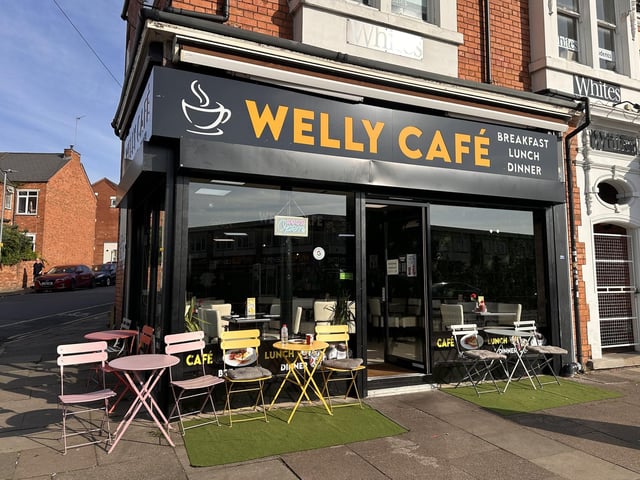 4.9 stars based on 407 Google reviews. Location: 337 Wellingborough Road, NN1 4ER. Website: https://www.facebook.com/p/Welly-Cafe-61559186334893/
