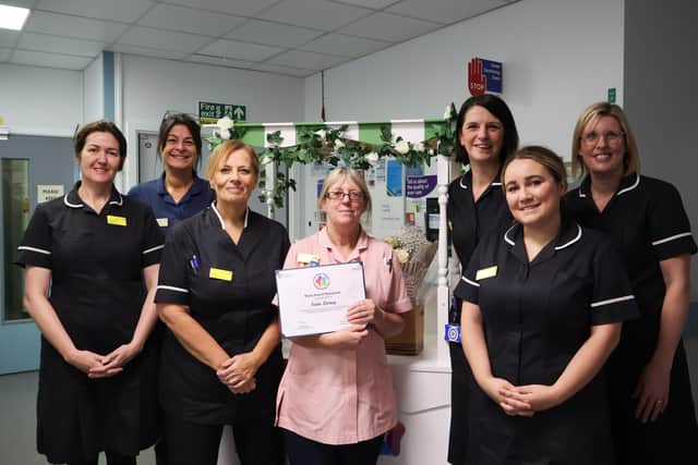 Sam Loney with some of the senior nursing team at NGH