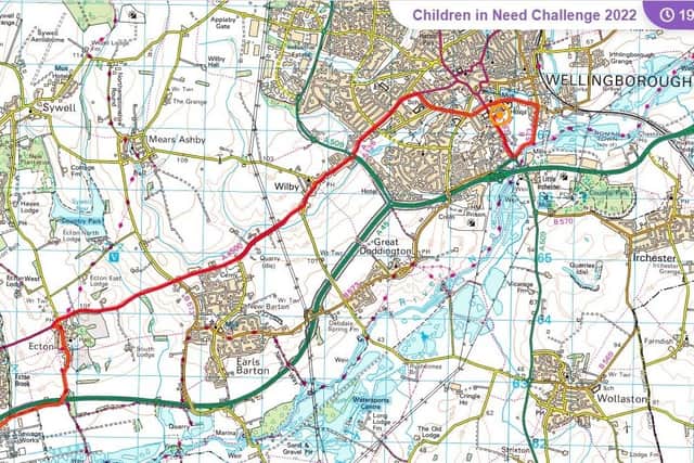 The Rickshaw will loop through Wellingborough and take the A4500 to Wilby