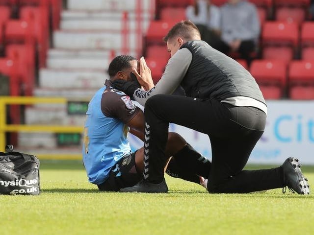Also came off at Stevenage with a problem that is yet to be confirmed. Has not 'been on the grass' this week according to Brady.